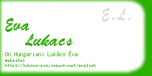 eva lukacs business card