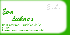 eva lukacs business card